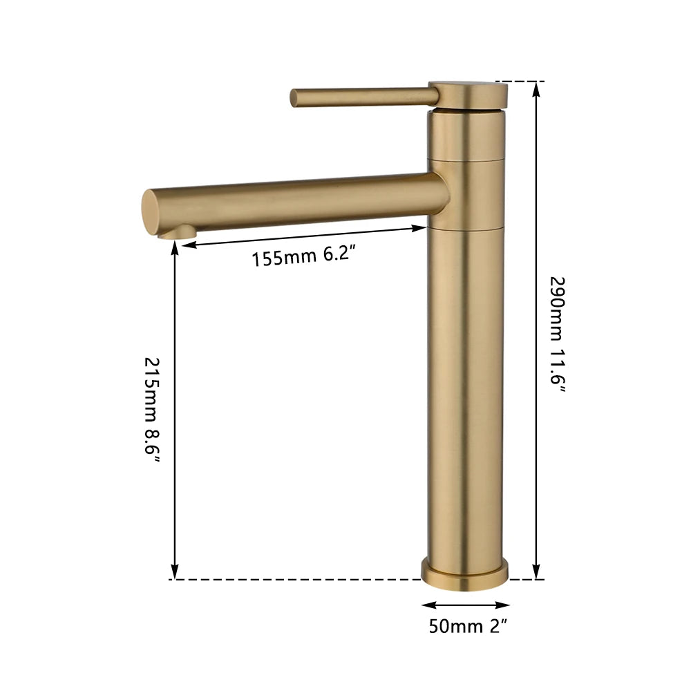 JIENI Bathroom Basin Faucet Vessel Sink Mixer Deck Mounted