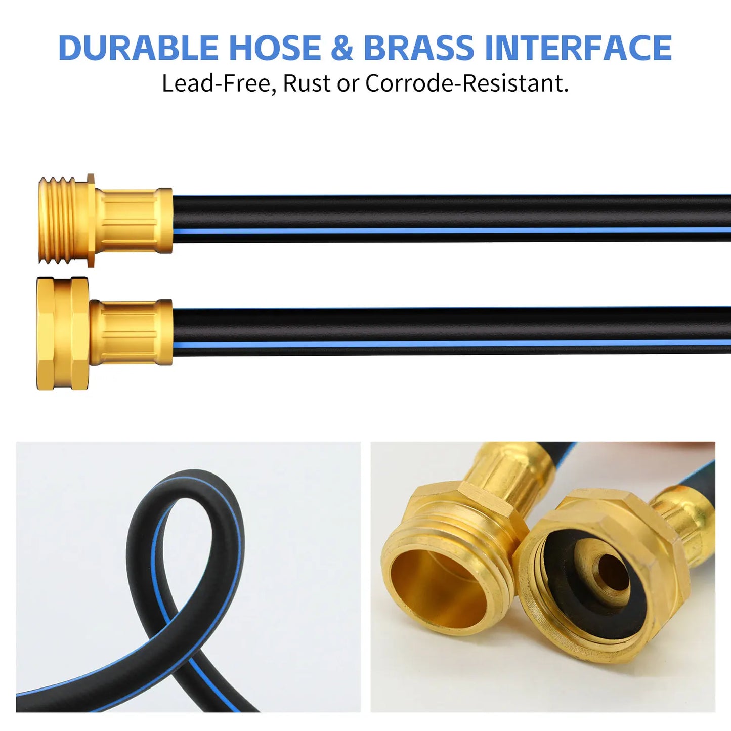 GardenJoy Retractable Hose Reel Wall Mounted with Locking