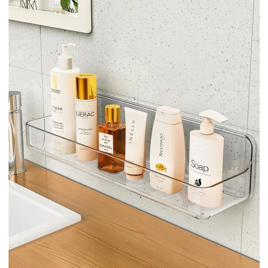 Capacity Adhesive Clear Acrylic Shower Caddy Wall Mount