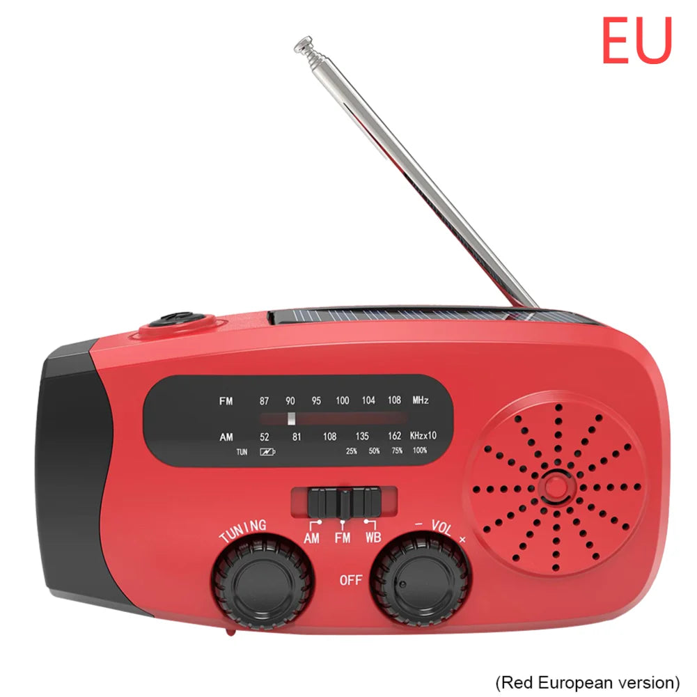 Multifunctional Solar Hand Crank Emergency Weather Radio