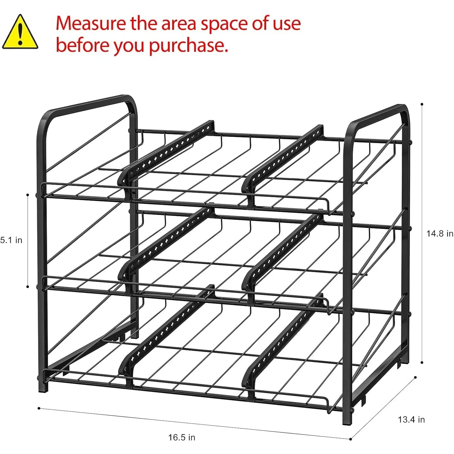 Hign-concerned Stackable Can Organizer 2-Pack Holds 36 Cans