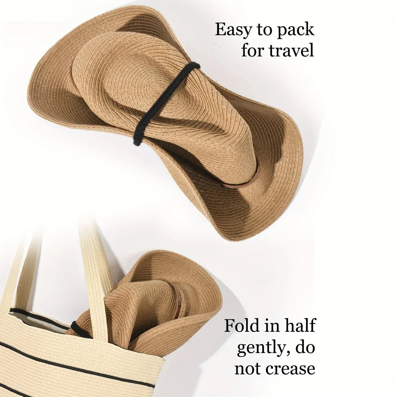 Tibet Guangdong Wide Brim Straw Cowboy Hat Sun Protection