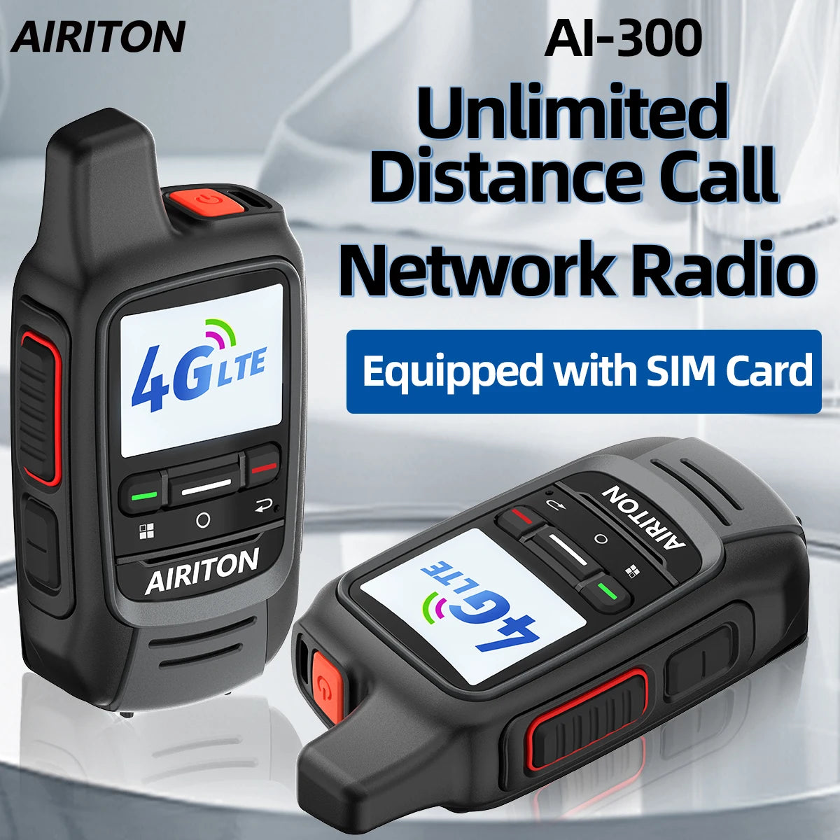 2PCS Global Network POC Radio Walkie Talkie 4G WiFi Unlimited Range Type-C Long Range Sim Card Two Way Radio for Hunting Camping