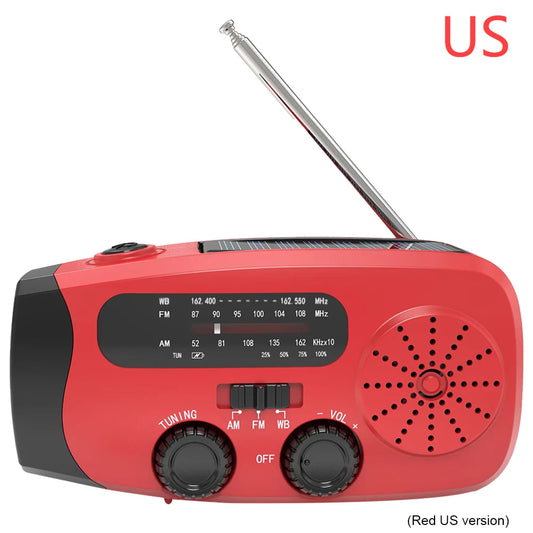 Multifunctional Solar Hand Crank Emergency Weather Radio