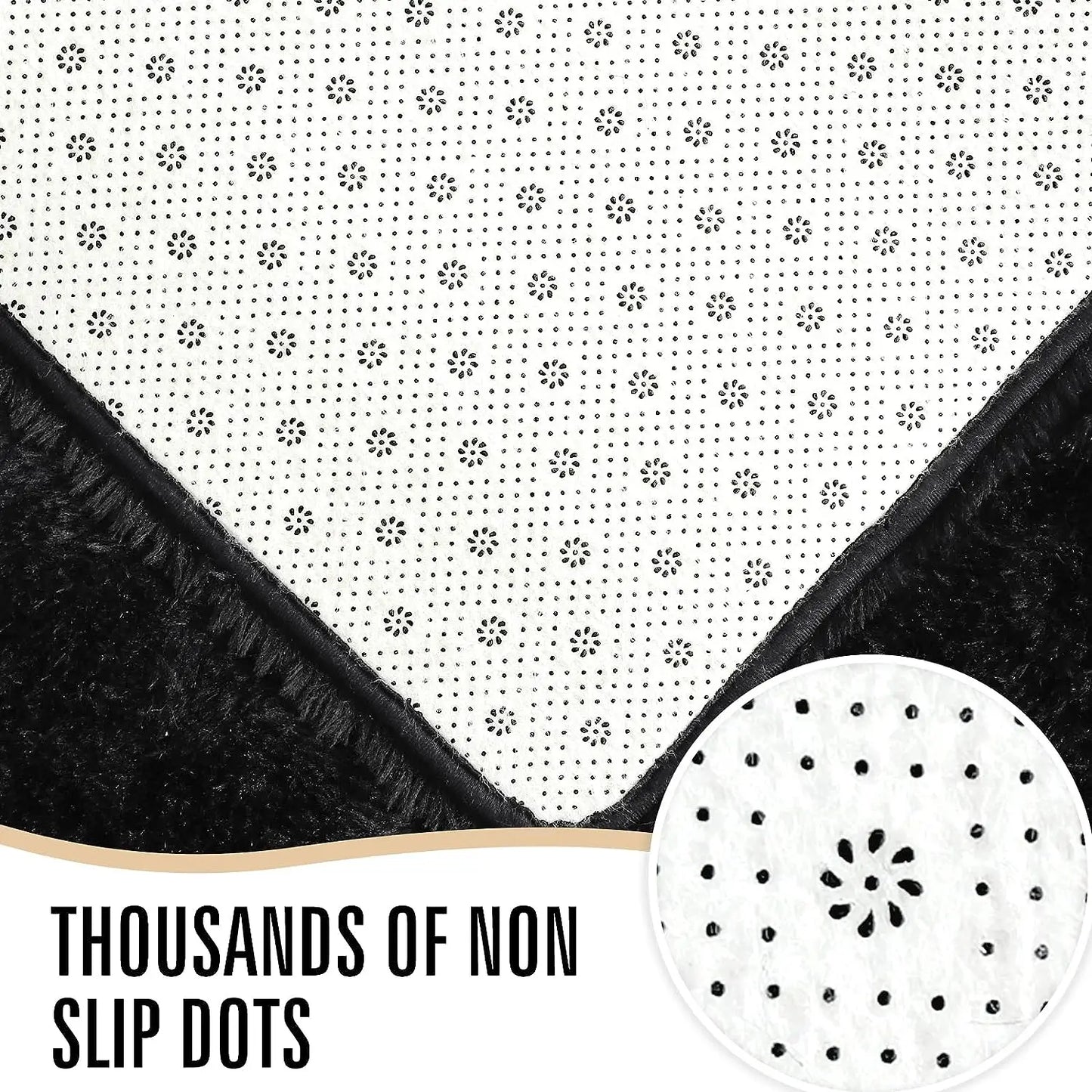 AUBUSSON Fluffy Area Rug For Bedroom And Living Room