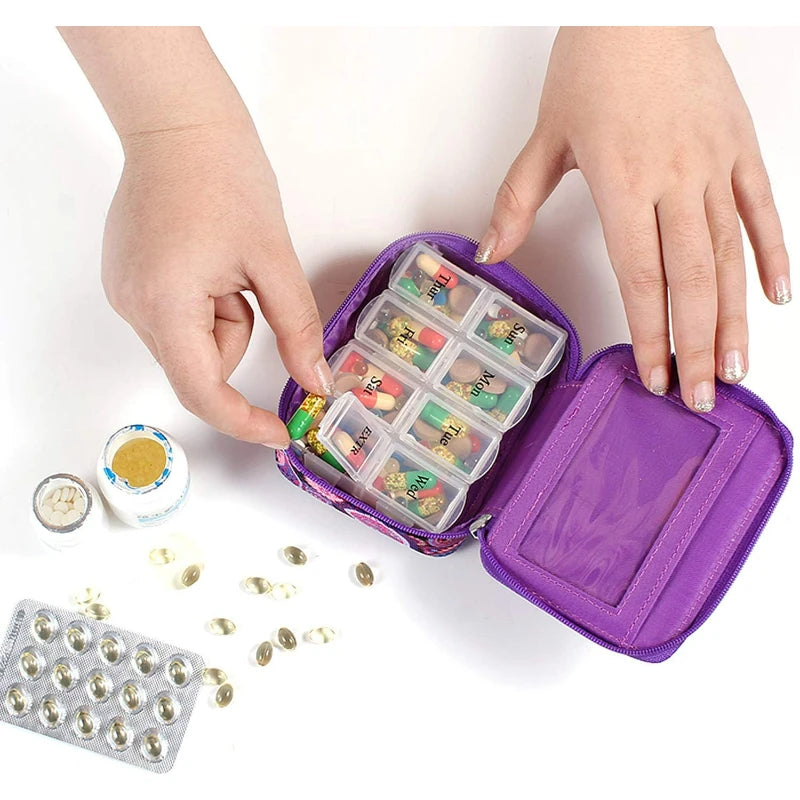 CN Pill Organizer Case Seven Day Pill Box For Vitamins