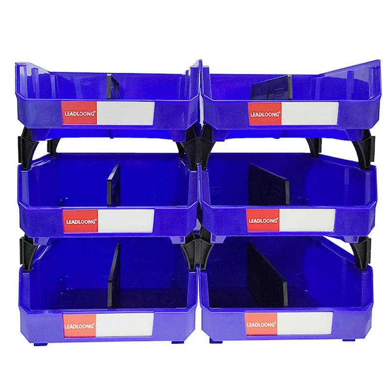 Leadloong V4 Tool Storage Bin 6 Pack Organizer Box