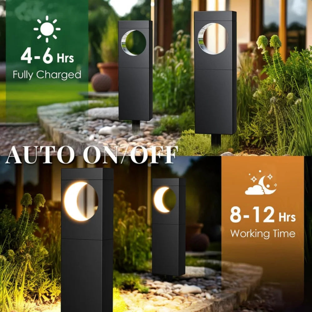 KPSTEK Solar LED Lights For Outdoor Pathway Garden Patio