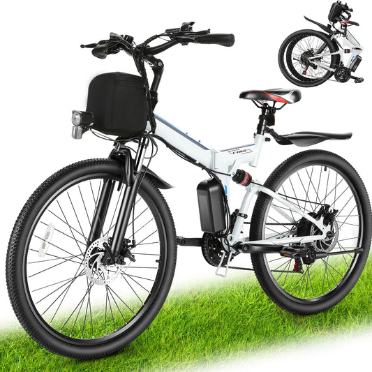 26 Inch Folding Electric Bike with 500W Motor and 50 Miles Range