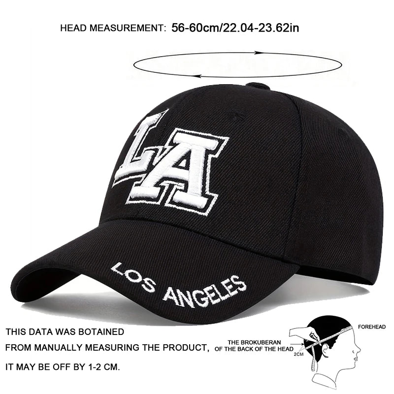 Zhejiang Unisex Los Angeles Letter Embroidery Baseball Cap