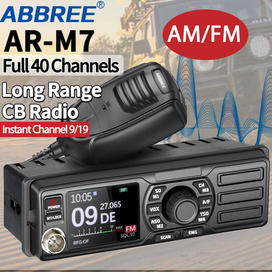 ABBREE AR-M7 Walkie Talkie Long Range Car Radio 27 MHz