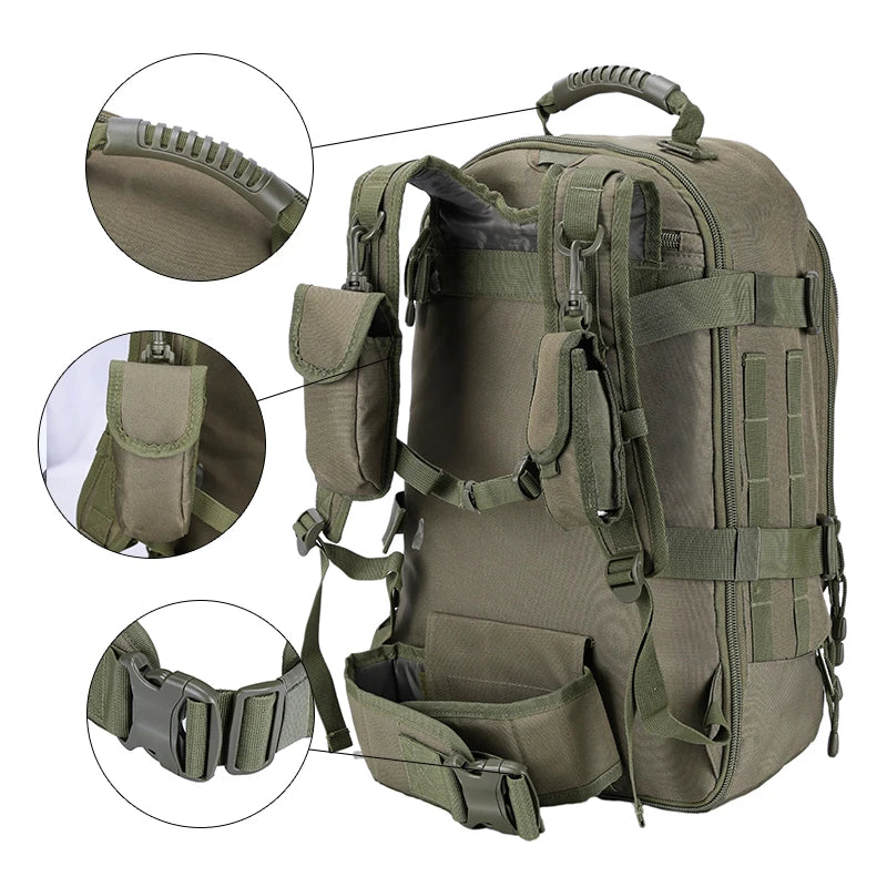 LQARMY Tactical Backpack Molle Assault Pack For Travel