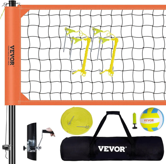 VEVOR Adjustable Outdoor Volleyball Net System with Pump