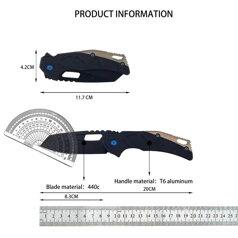 DIY Supplies FX552 T6 Aluminum EDC Folding Knife Outdoor