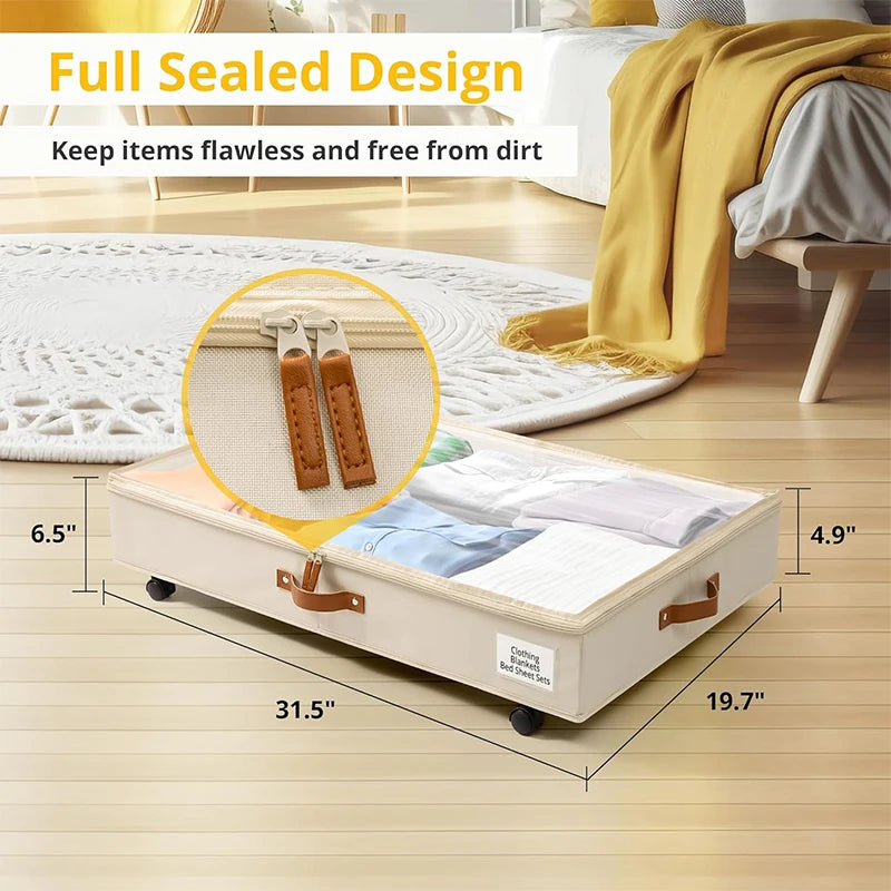 CN Guangdong Under Bed Storage With Wheels 2 Pack Organizer