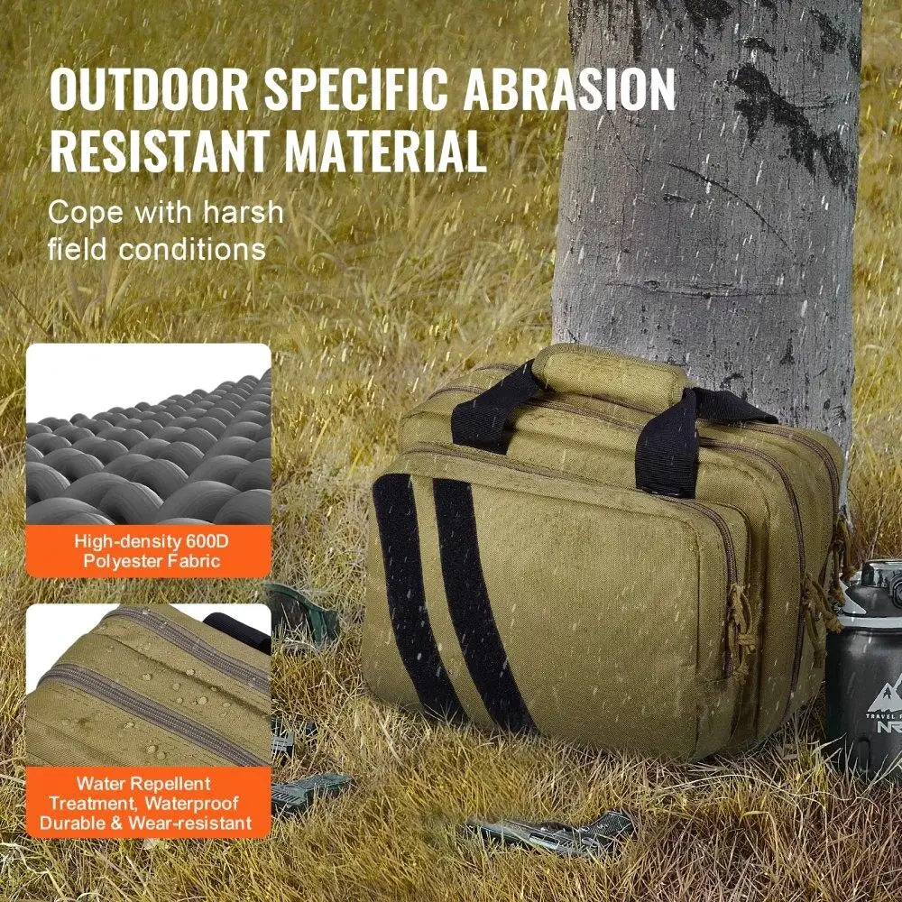 Hign Concerned Tactical Range Bag 2 Pistols Lockable Zipper