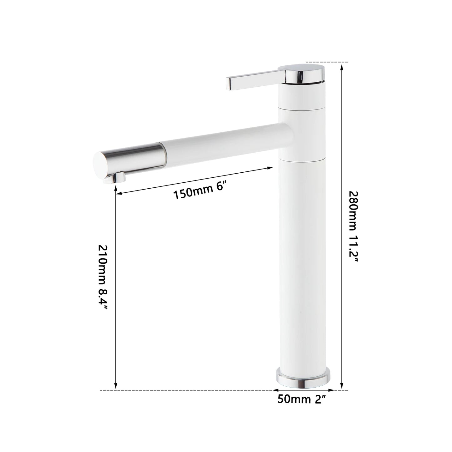 JIENI Bathroom Basin Faucet Vessel Sink Mixer Deck Mounted