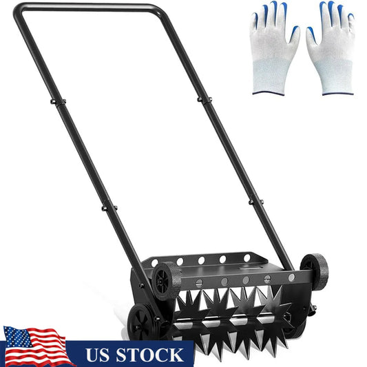 XMSJ Lawn Aerator Tool Heavy Duty Spike Wheels Garden