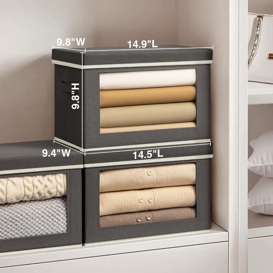 Hign Concerned Fabric Storage Bins With Lids For Closet
