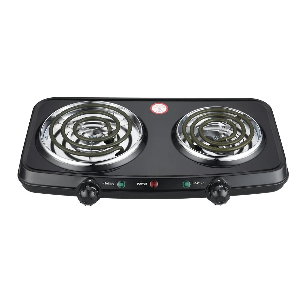 XMSJ Portable Double Burner Hot Plate 1800W Compact
