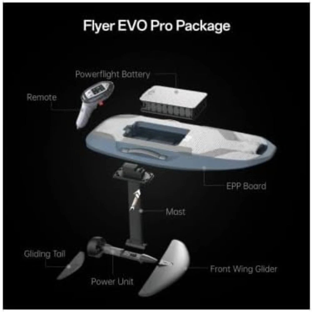 Flyer EVO Pro eFoil Electric Hydrofoil Surfboard with LEDs