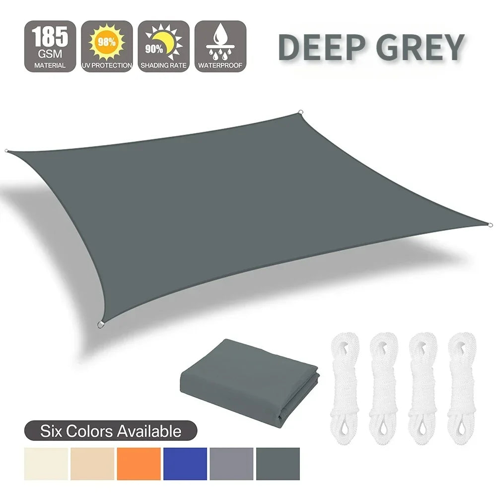 Waterproof Sun Shelter Shade Sail Outdoor Patio Canopy