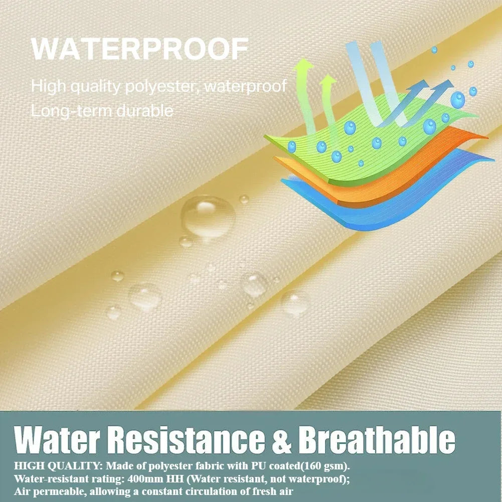 Waterproof Sun Shelter Shade Sail Outdoor Patio Canopy