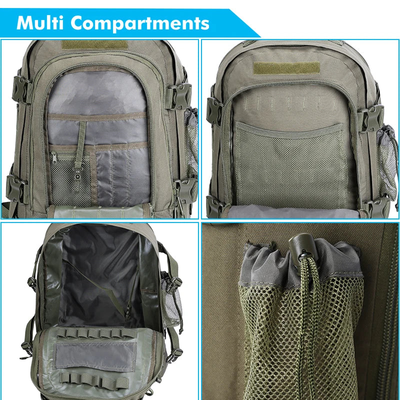 LQARMY Tactical Backpack Molle Assault Pack For Travel