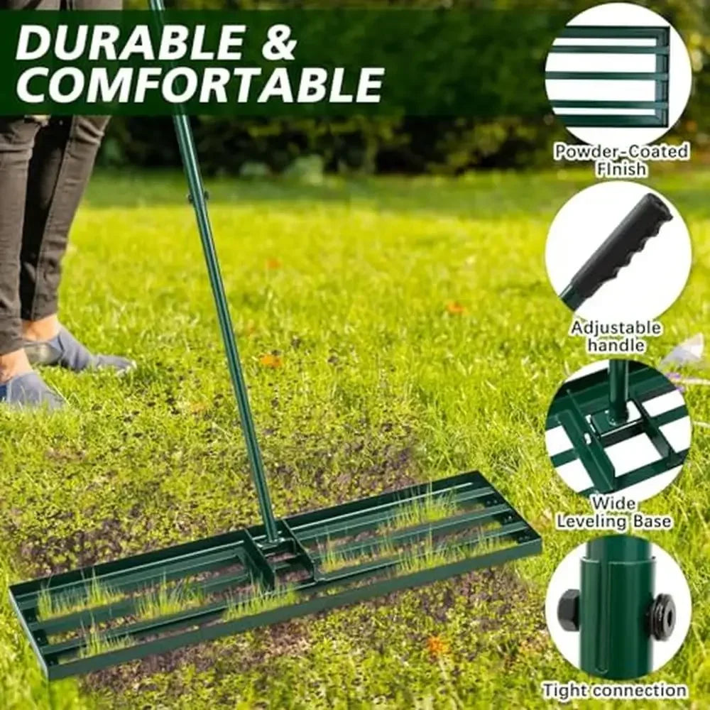 XMSJHign-concerned Lawn Care Tool Spreader Leveling Rake