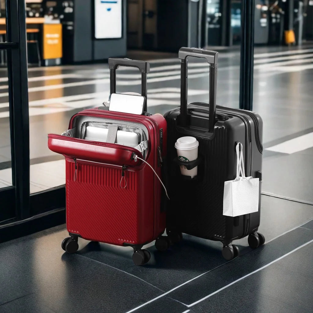 ShanghaiHign Rolling Luggage Carry On With Combination Lock