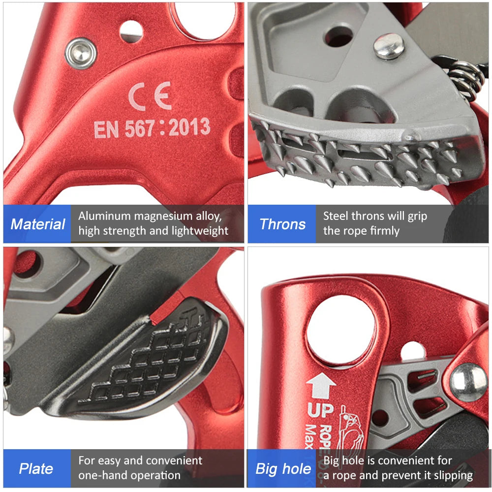 Hign Concerned Rope Ascender Aluminum Alloy Climbing Gear