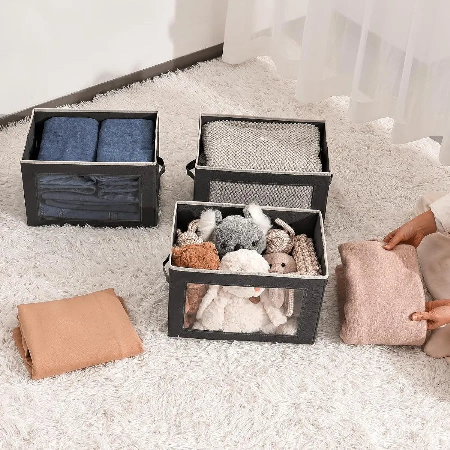 Hign Concerned Fabric Storage Bins With Lids For Closet
