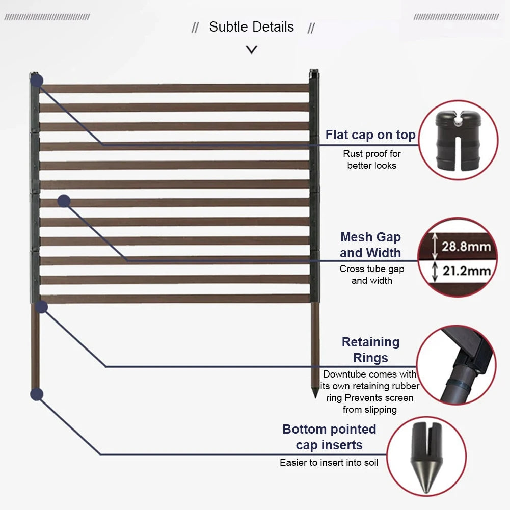 Shunmaii Metal Privacy Fence Screen PE Coated Steel