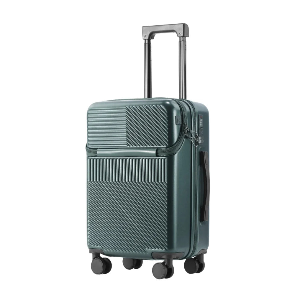 ShanghaiHign Rolling Luggage Carry On With Combination Lock
