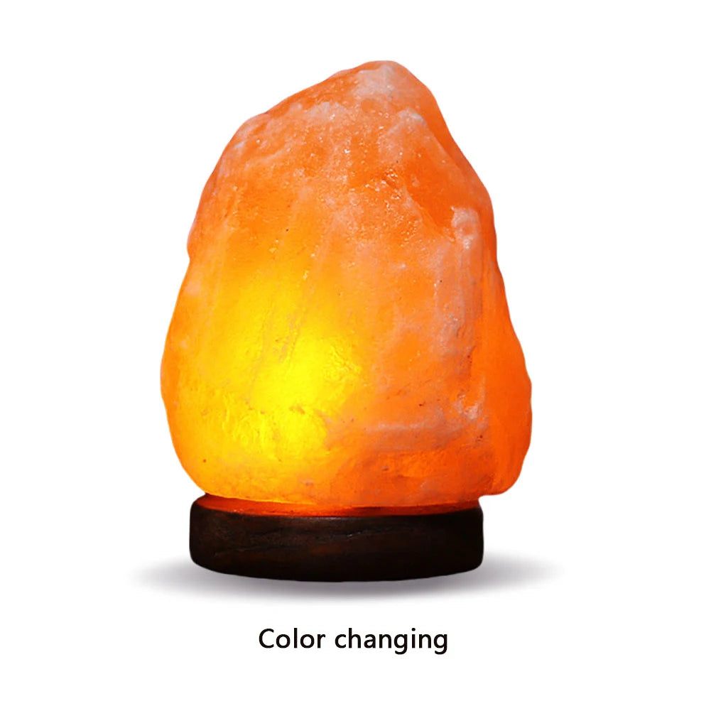 Himalayan Salt Lamp LED Night Light With Base Crystal Salt Rock Lamp Classic Table Light For Bedroom Decor