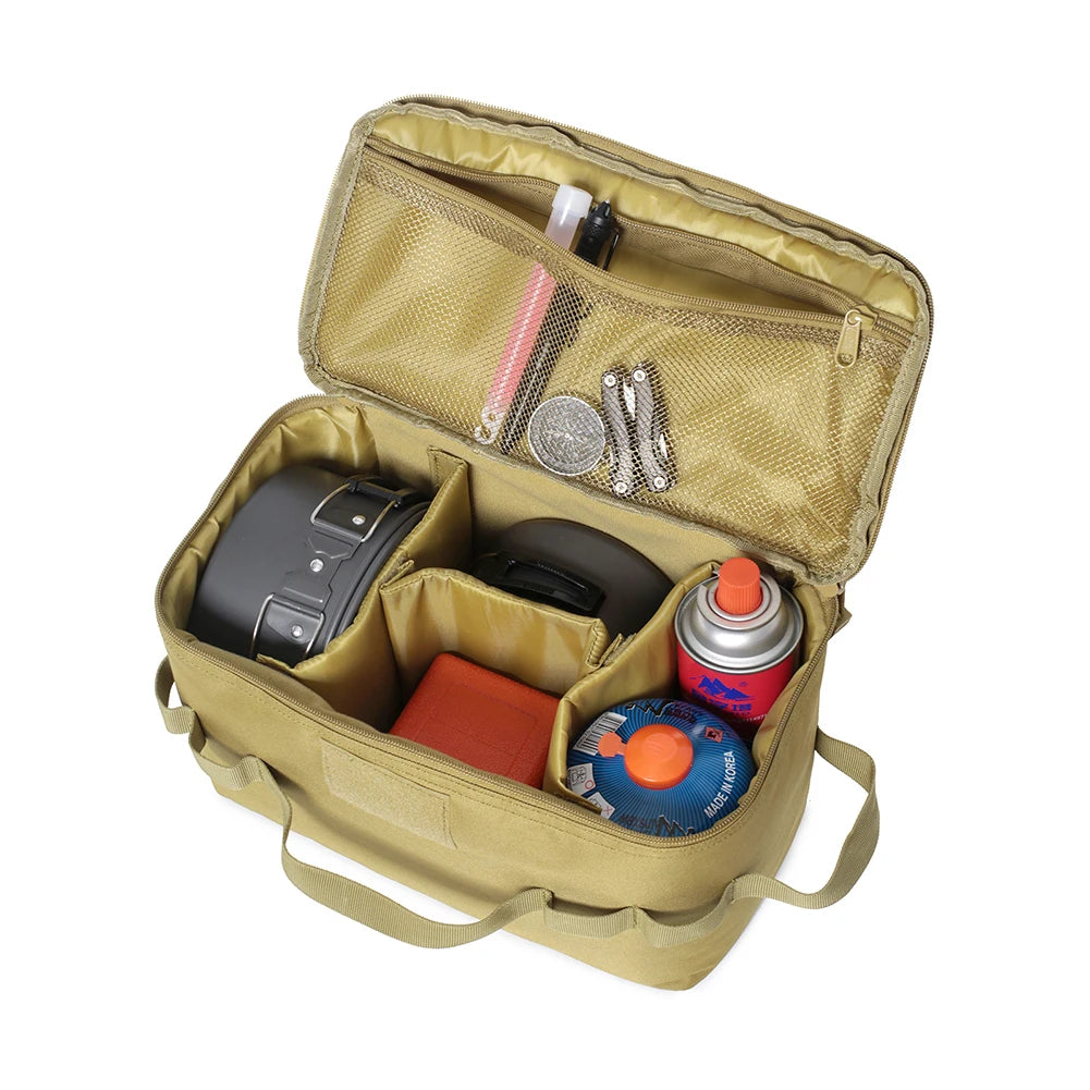 Vktech Camping Utensil Organizer Storage Case Detachable