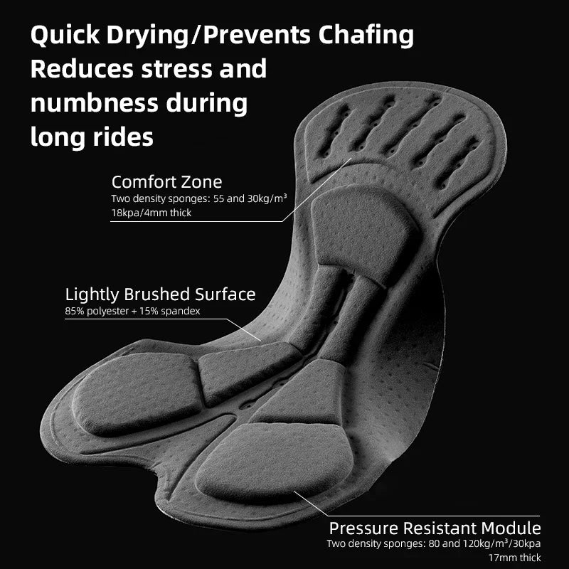 Rockbros Men's Cycling Shorts 3D Gel Pad Anti Slip