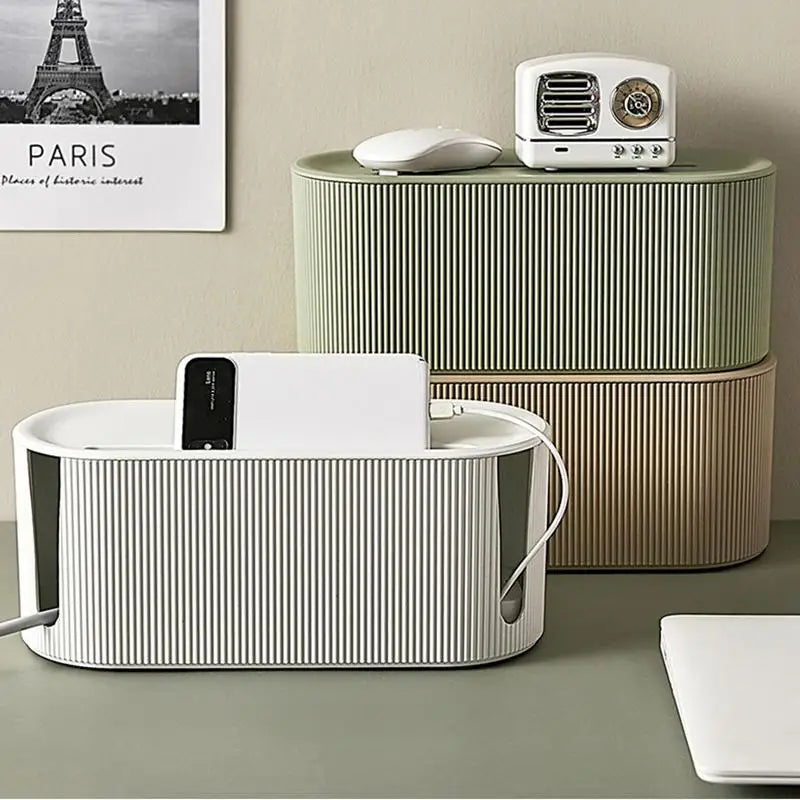 Cable Management Box Storage Organizer Case Home Office