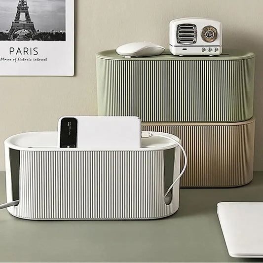 Cable Management Box Storage Organizer Case Home Office