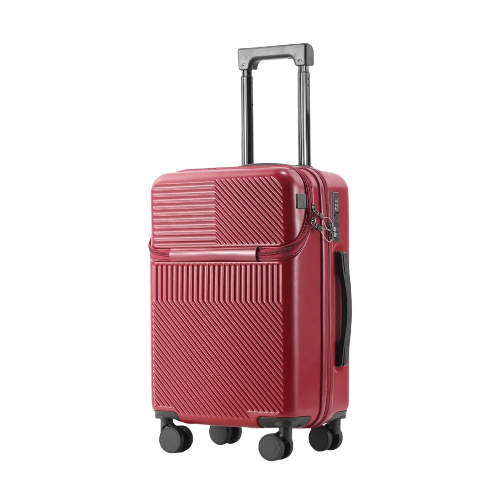 ShanghaiHign Rolling Luggage Carry On With Combination Lock