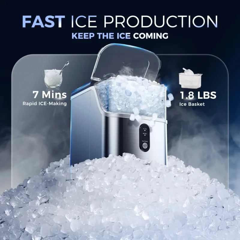 Simzlife Portable Nugget Ice Maker with Self Cleaning Function