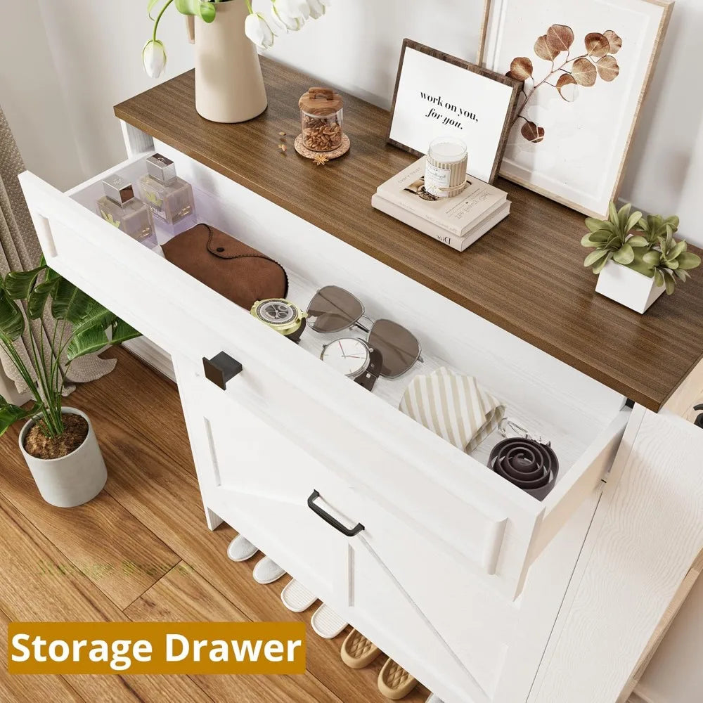 Hign-Concerned Chemical Shoe Cabinet With Barn Door