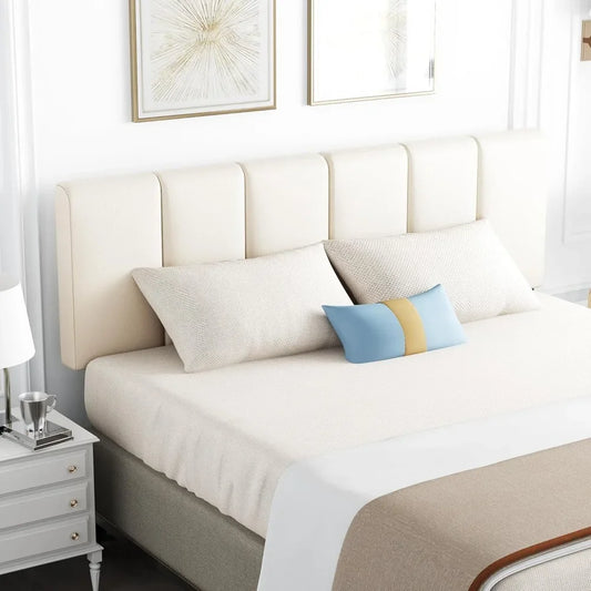 Foldable Upholstered Headboard with Adjustable Height