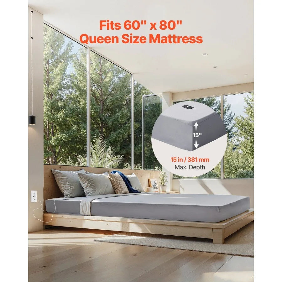 Grounding Sheets Queen Size 90 Cn + 10 Silver Fiber Earthing Fitted Sheets