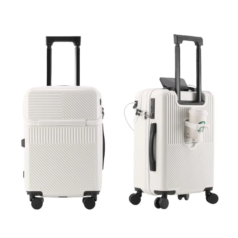 ShanghaiHign Rolling Luggage Carry On With Combination Lock