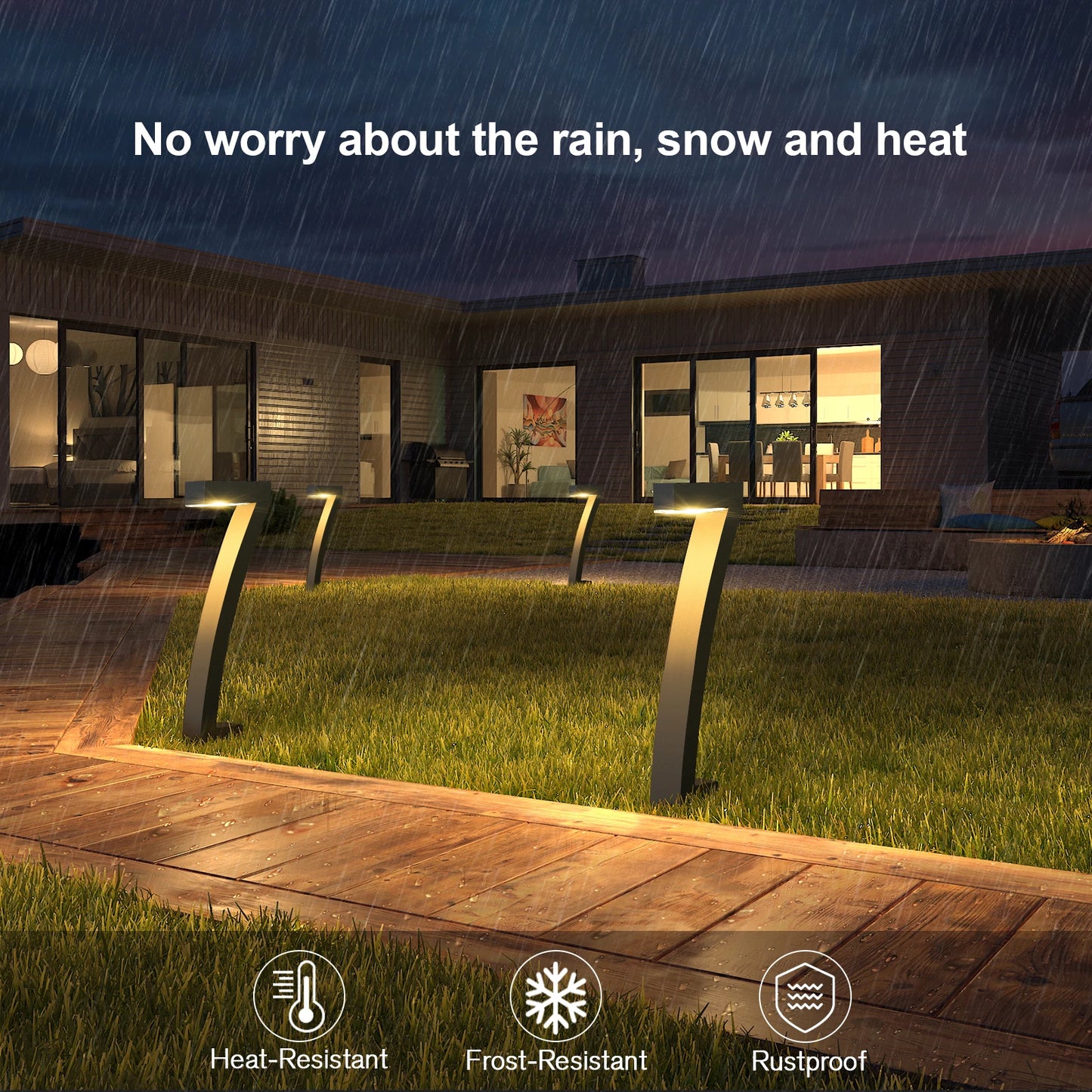 KPSTEK Solar Pathway Lights Outdoor Garden 12 Hour Auto On