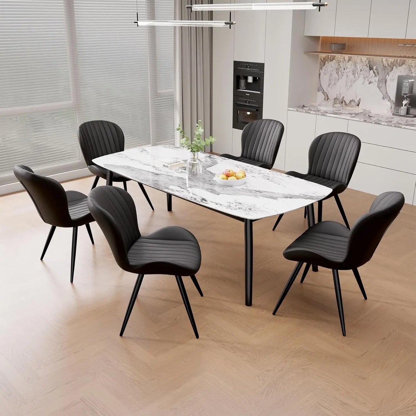Zhuxiang Dining Chairs Set Of 6 Modern Upholstered Kitchen