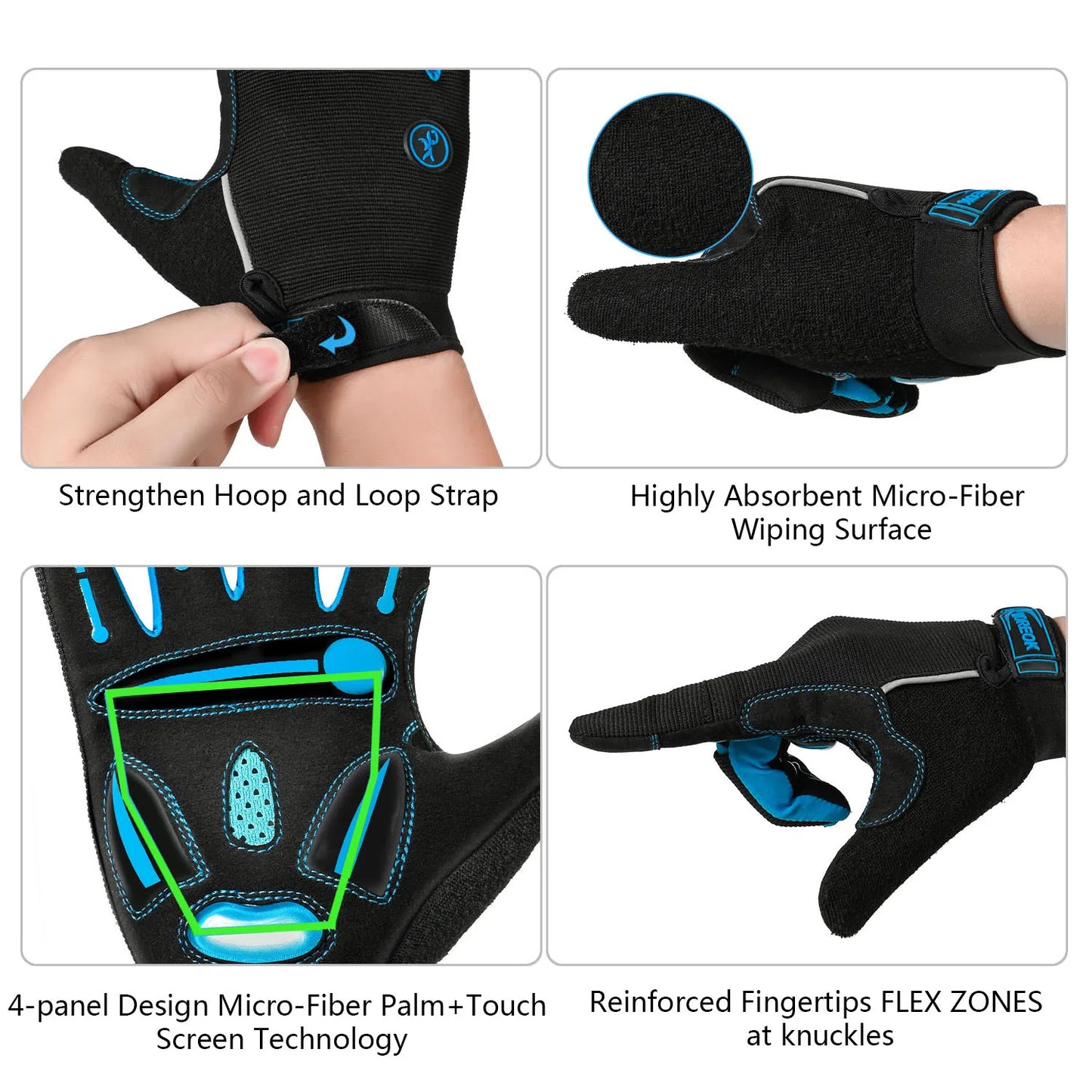 MOREOK Racing MTB Gloves Breathable Non Slip Touchscreen
