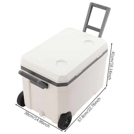 Insulated Portable Cooler Ice Retention Cooler with Handle Wheelded Cooler