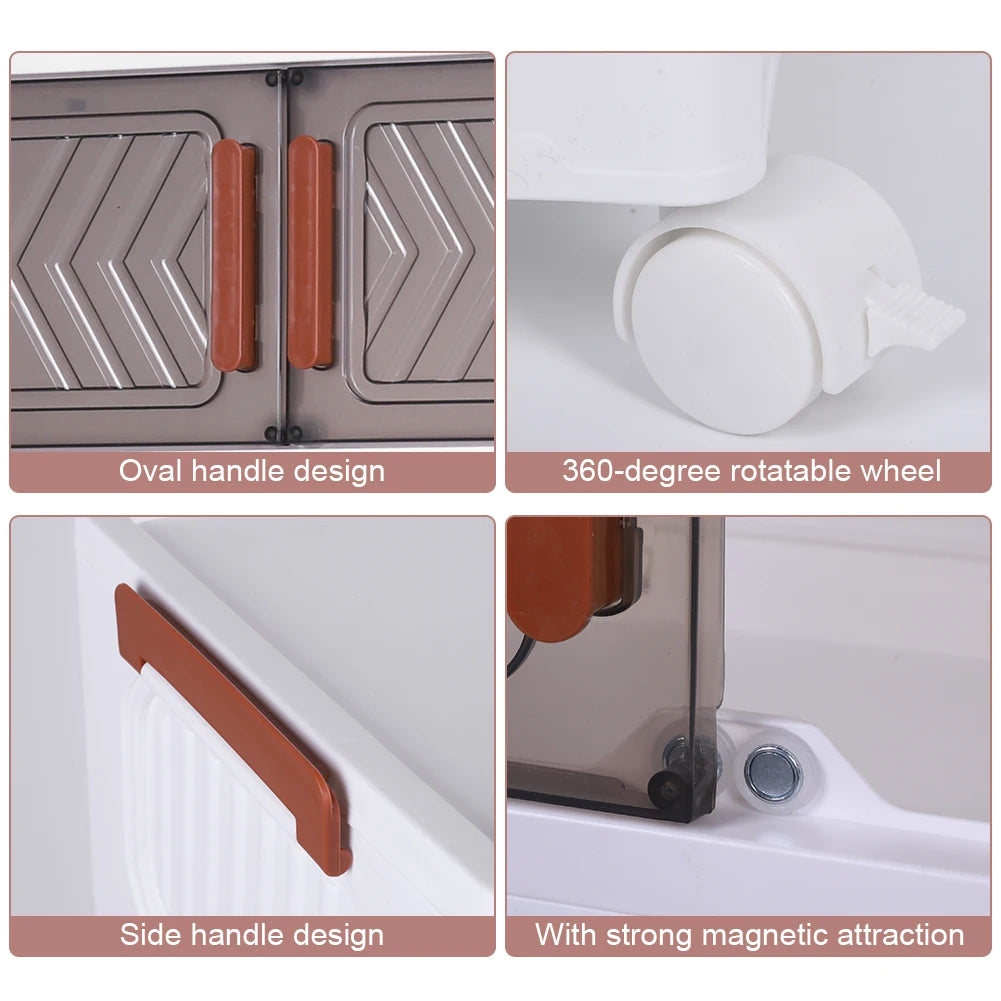 Guangdong 4 Tier Stackable Storage Bins Lids And Wheels